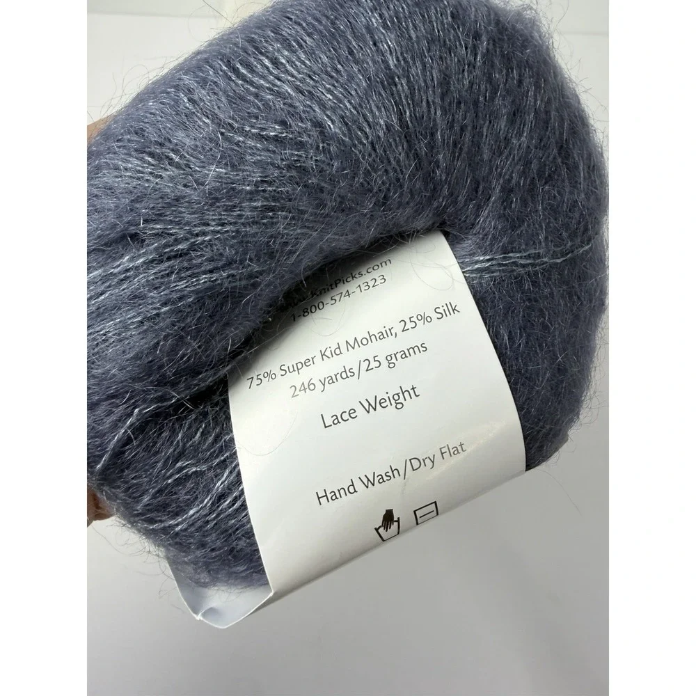Knit Picks ALOFT 75% Mohair 25% Silk Yarn B Lace Weight Made Italy Modern Shawl‎